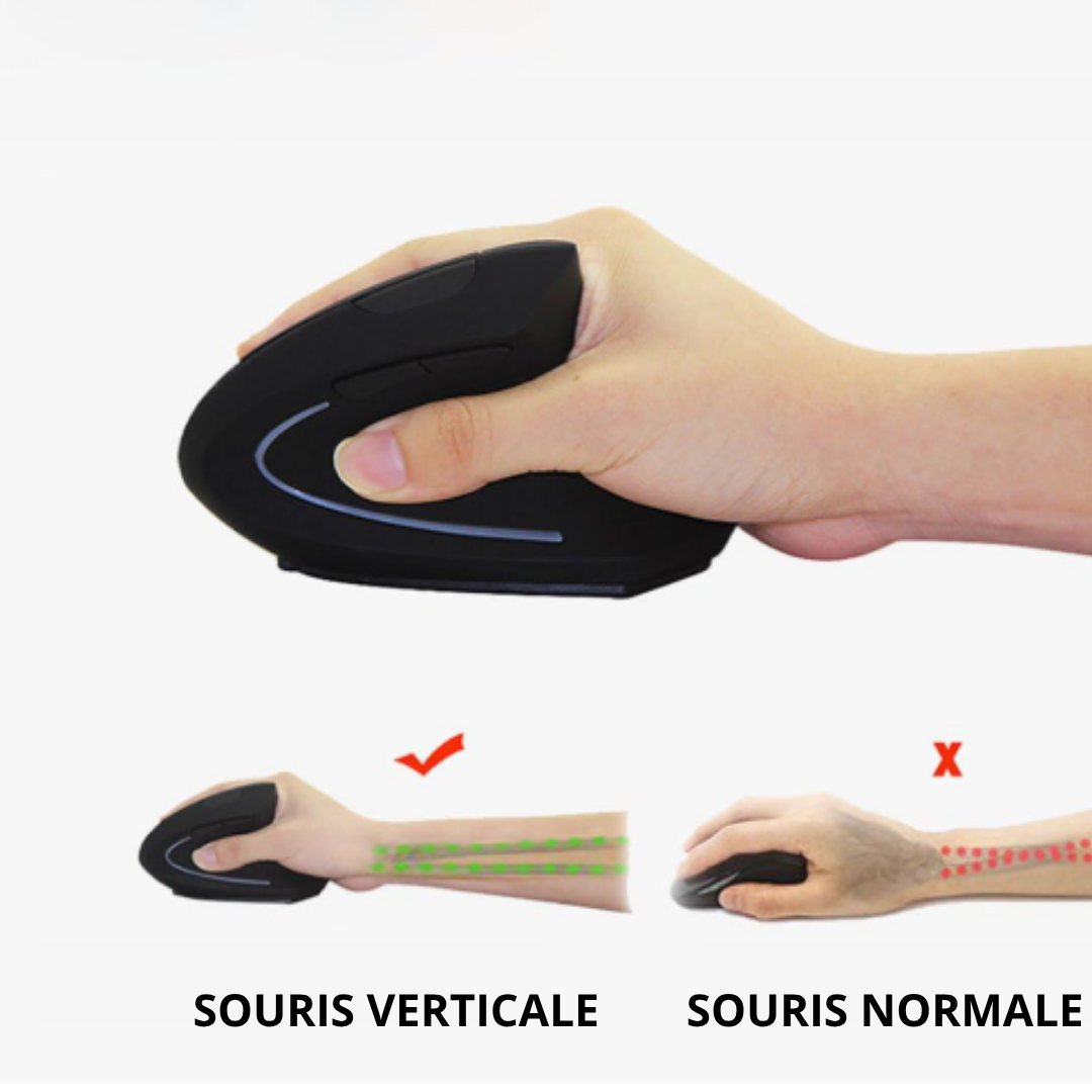 Souris Ergonomique Verticale – Travaillez sans douleur